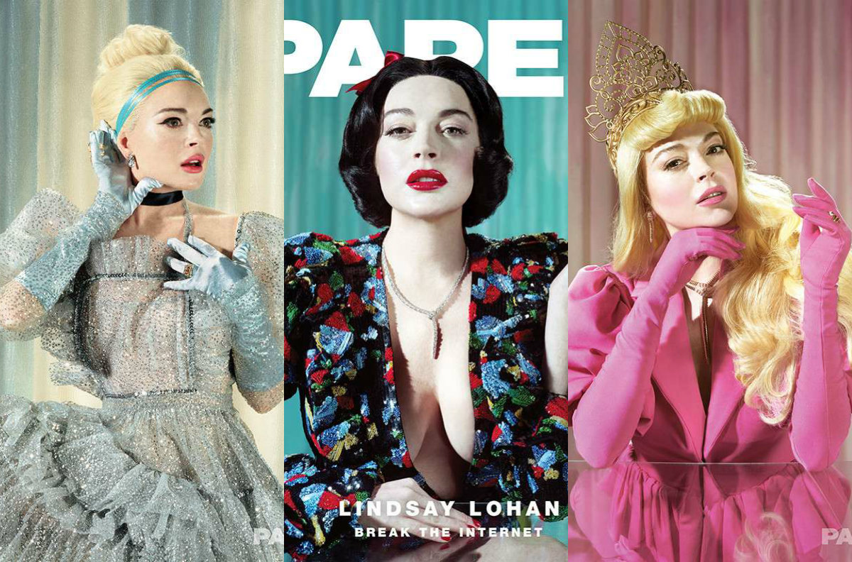 Lindsay Lohan le da un giro sensual y glamoroso a las princesas de Disney