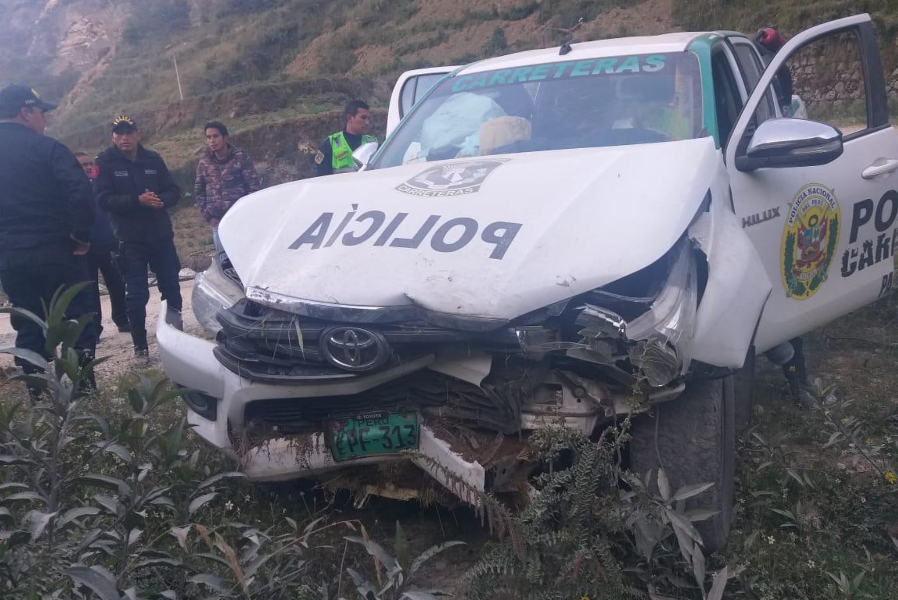 Pasco: cinco policías heridos dejó el despiste de un patrullero