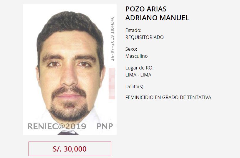 Mininter ofrece S/30 mil a quien brinde información sobre el paradero de Adriano Pozo. (Programa de recompensa)