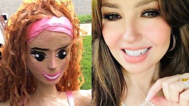 Thalía y la eufórica reacción al recibir piñata enviada desde México | VIDEO