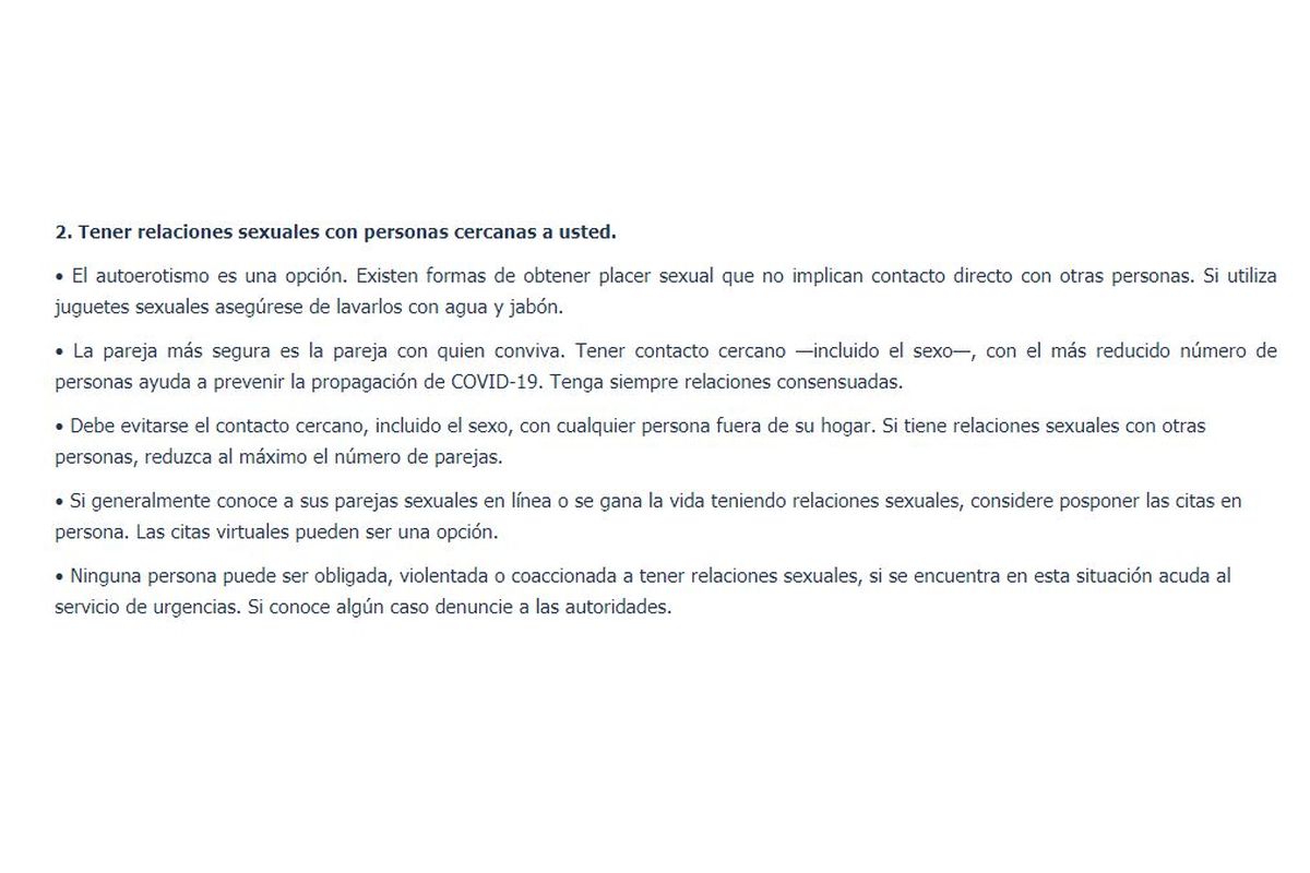 Gobierno de Colombia lanzó guía de sexualidad "ABC sobre las relaciones sexuales y la enfermedad por Coronavirus (covid-19)"