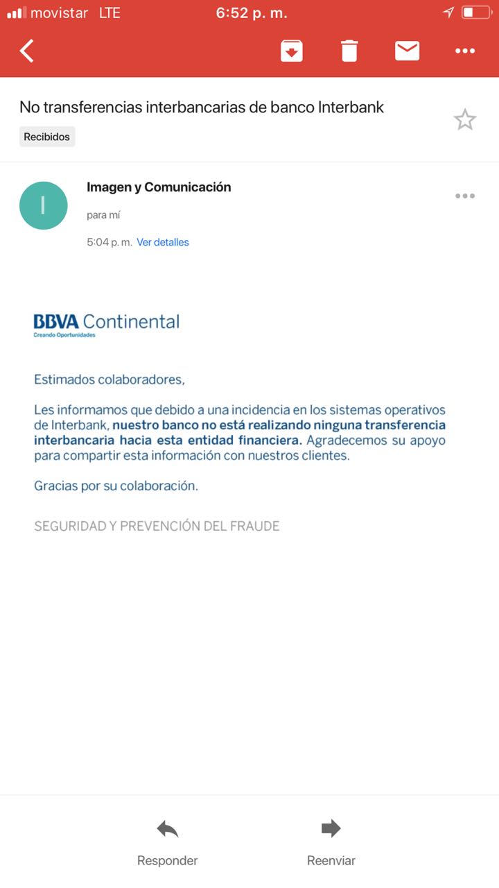 Correo interno.