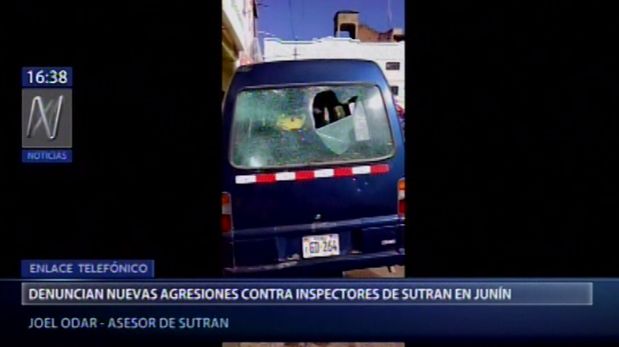 Huancayo: transportistas informales apedrean a fiscalizadores