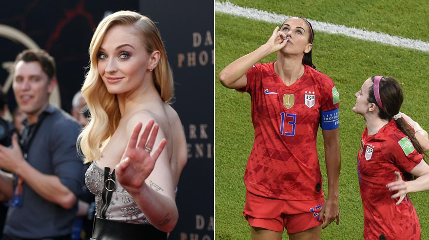 Sophie Turner interrumpe su luna de miel con Joe Jonas para apoyar a Alex Morgan