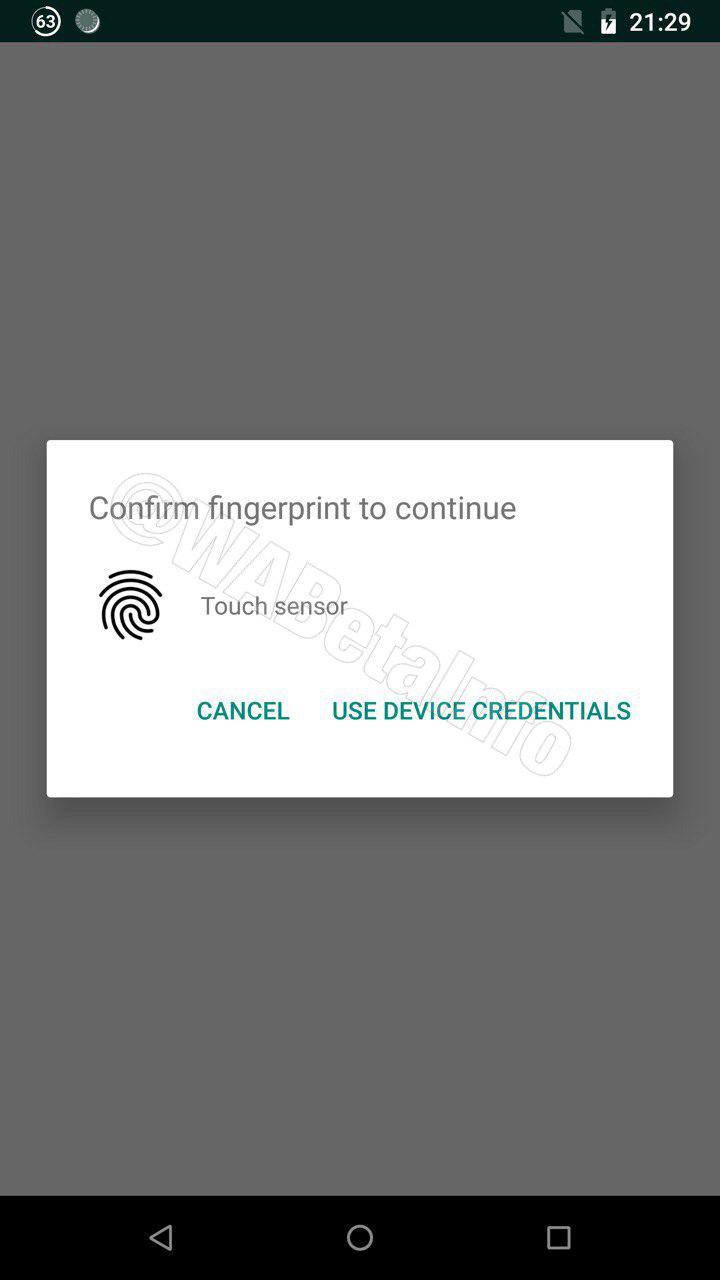 WhatsApp también permitirá utilizar las credenciales del dispositivo sino te reconoce. (Foto: Captura).