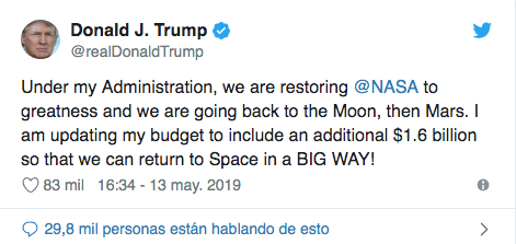 Donald Trump apoya este nuevo proyecto. (Twitter)