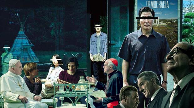 “Historia de un matrimonio”, “El irlandés”, entre otras producciones de Netflix; así como la surcoreana "Parasite", consiguieron ser nominadas en los Oscar 2020. (Ilustración: El Comercio)