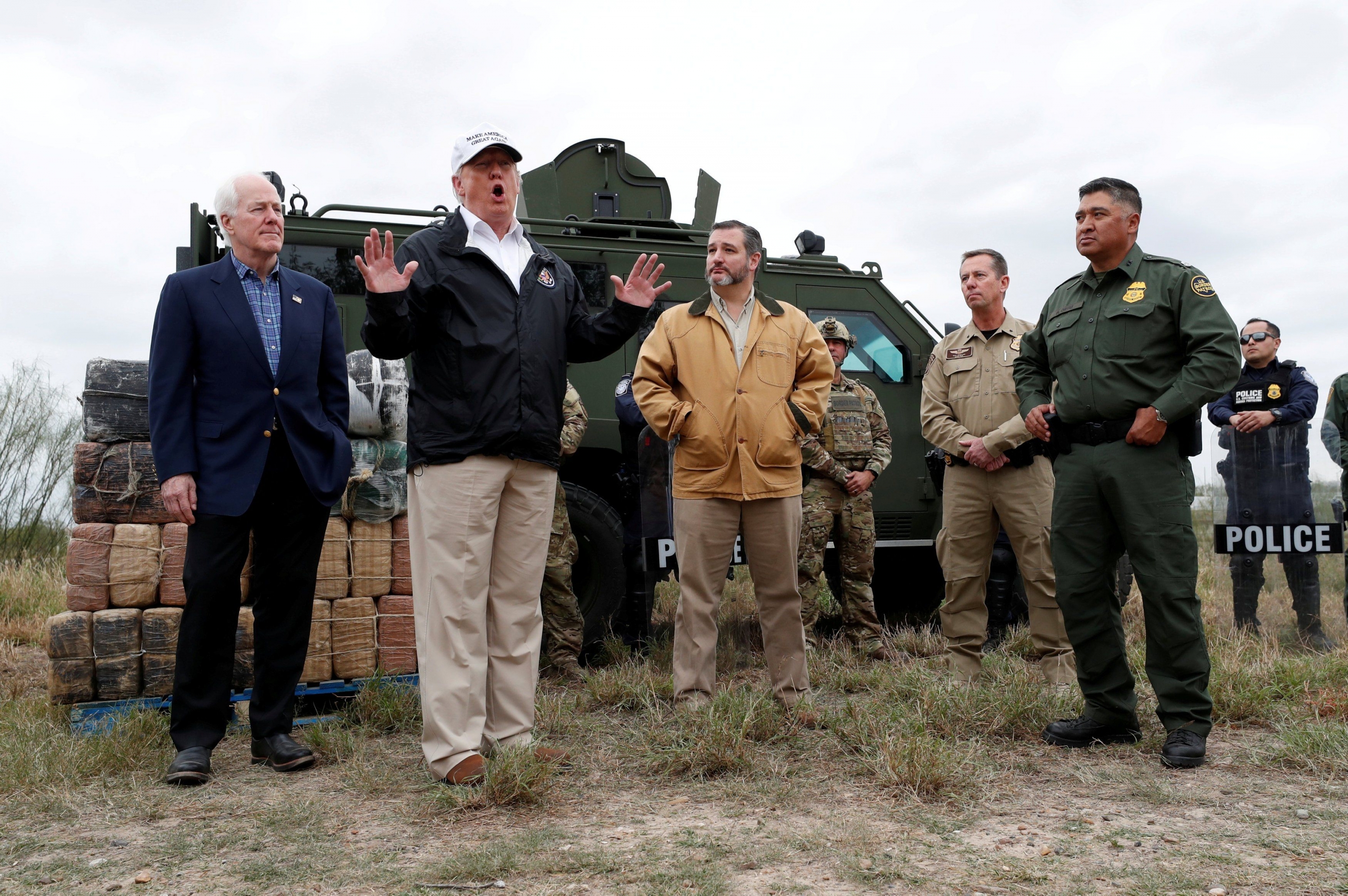 En enero del 2019 el presidente de Estados Unidos, Donald Trump, visitó la frontera con México. (Foto: Reuters)
