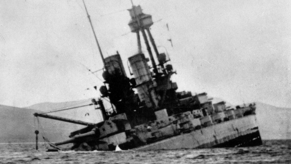 El día en que la Marina de Alemania hundió sus propios barcos