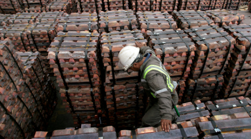 Cobre cae a su menor nivel desde julio del 2017