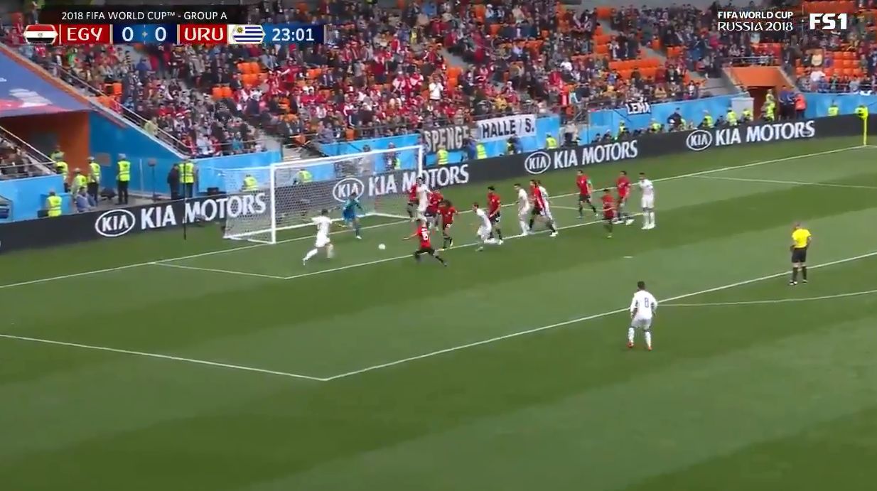 Uruguay vs. Egipto: Luis Suárez falló clara opción de gol en el Mundial Rusia 2018