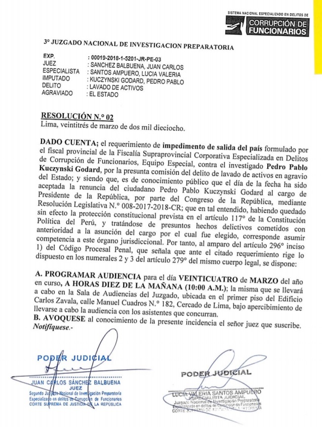 Documento del Poder Judicial.