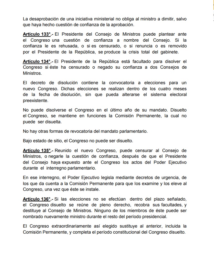Capítulo VI de la Constitución Política
