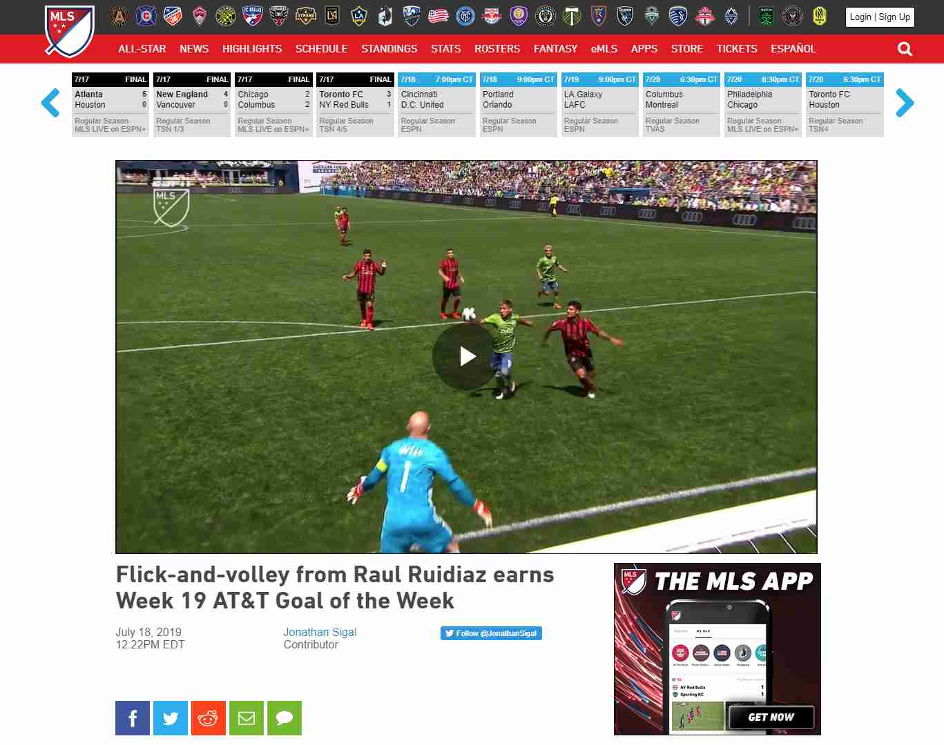 Tomado de la página web de Seattle Sounders.