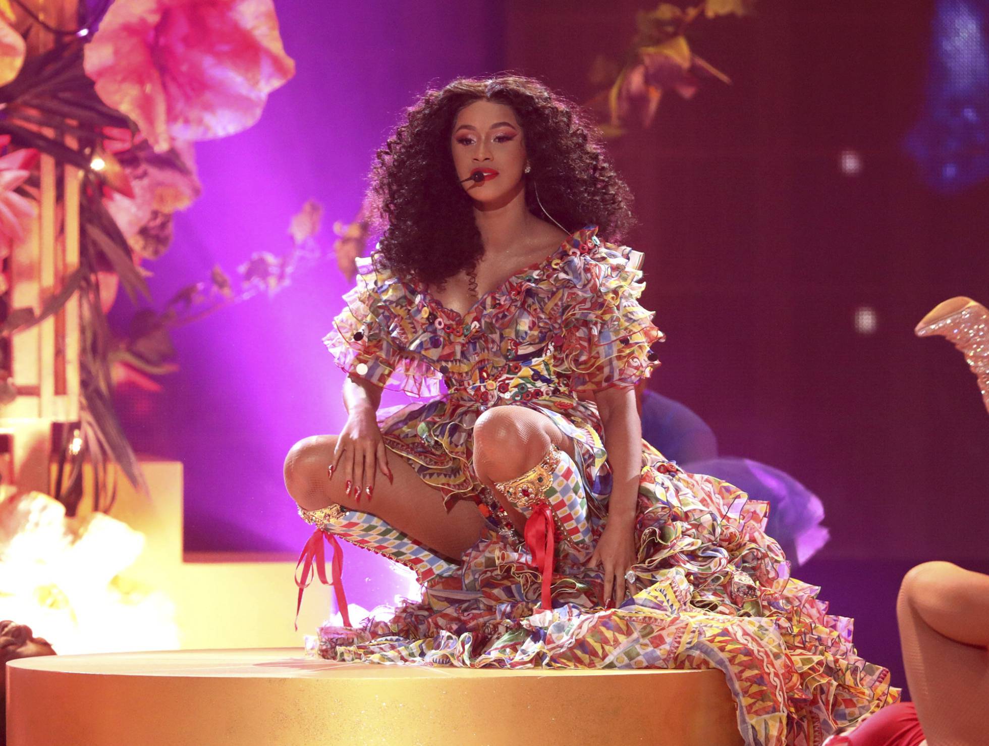 Cardi B, durante su actuación en los American Music Awards el pasado octubre. (Foto: AFP).