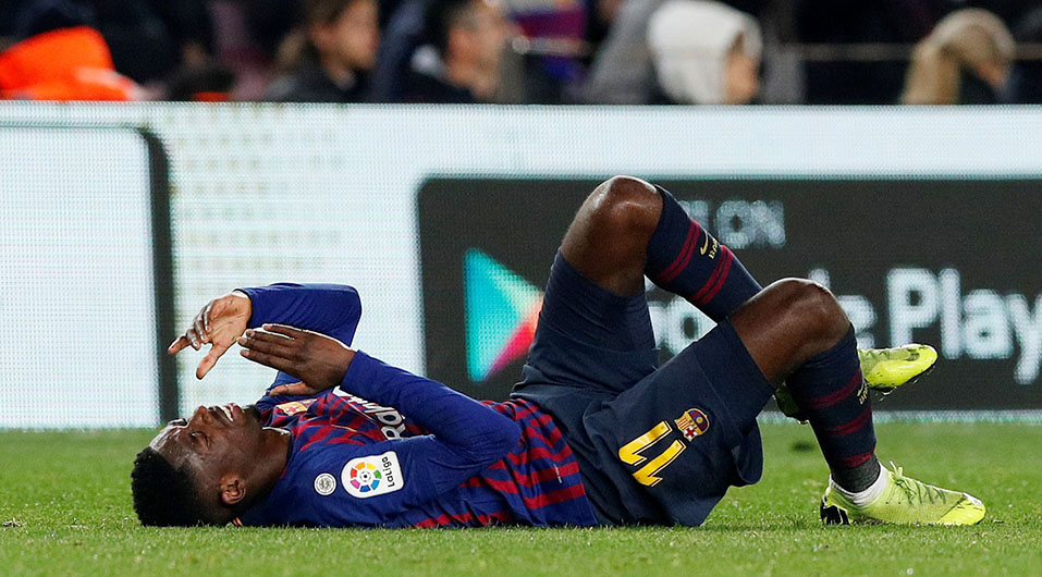 Barcelona vs. Leganés: Ousmane Dembélé sufrió lesión que preocupa en el Camp Nou | VIDEO