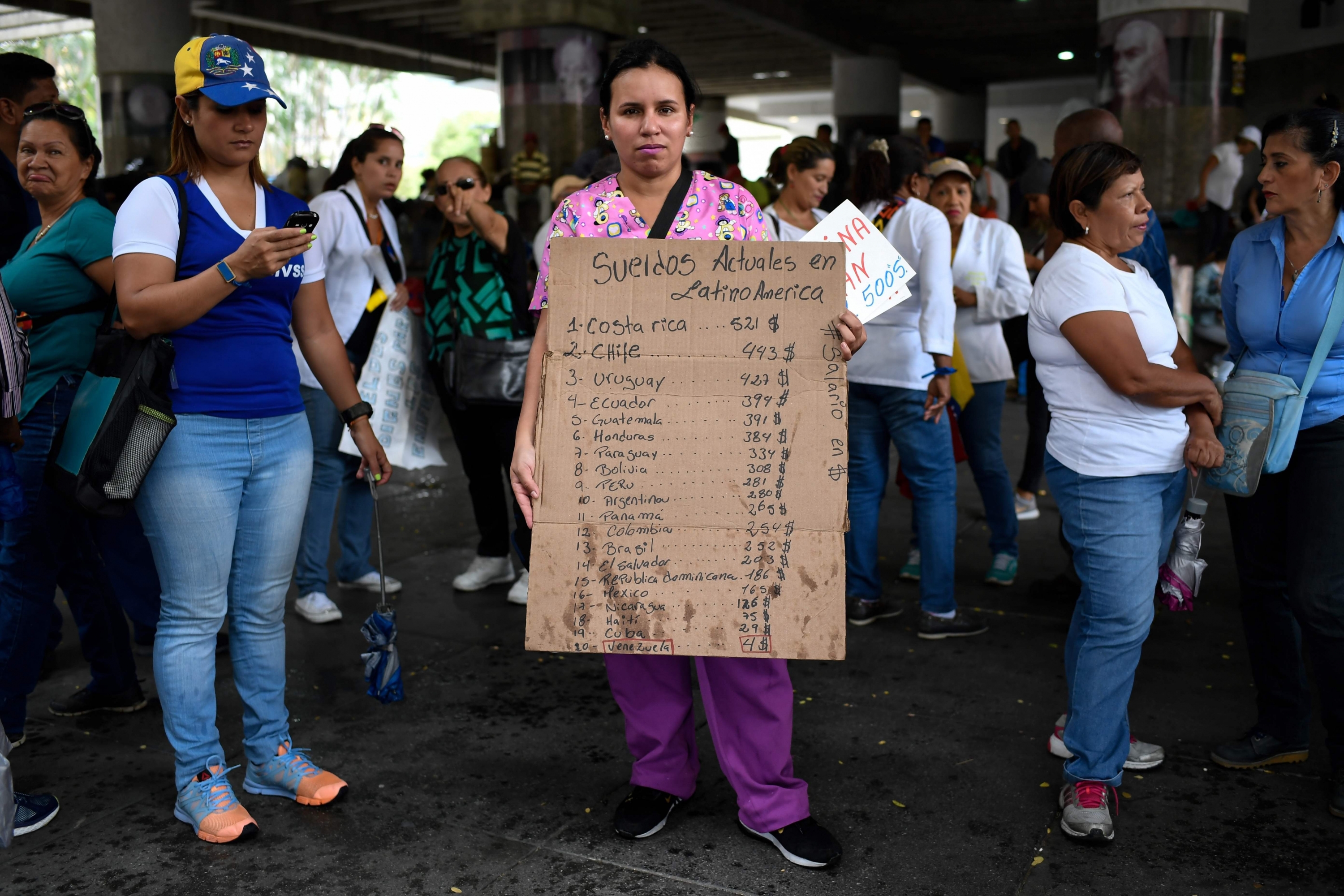 Protestas en Venezuela por la crisis. (AFP)