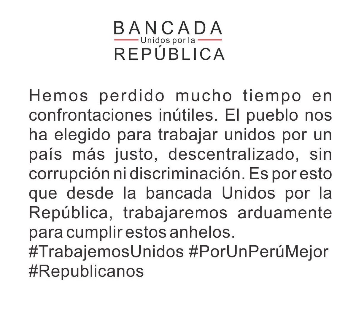 El mensaje publicado por Patricia Donayre. (Foto: Twitter)