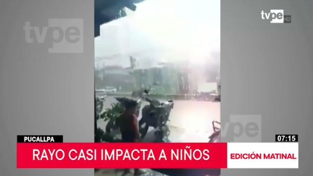Pucallpa: captan momento en que rayo cae cerca a menores | VIDEO - Publimetro Perú