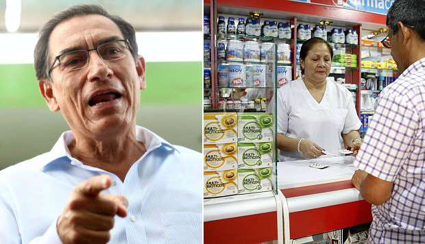 Vizcarra pide tratar "con urgencia" proyecto de stock mínimo de genéricos en farmacias