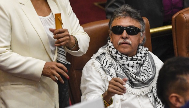 Jesús Santrich asumió el 11 de junio pasado un escaño en la Cámara de Representantes. (Foto: AFP)