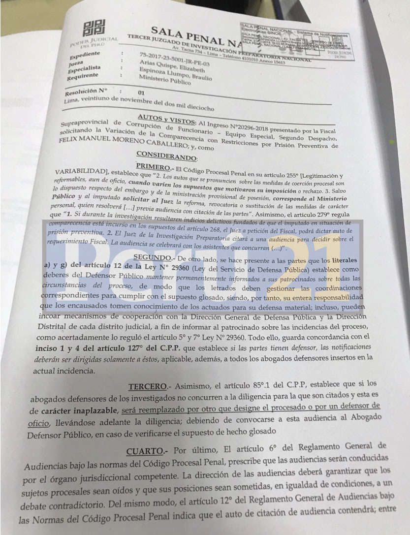 Pedido fiscal de prisión preventiva para Félix Moreno.