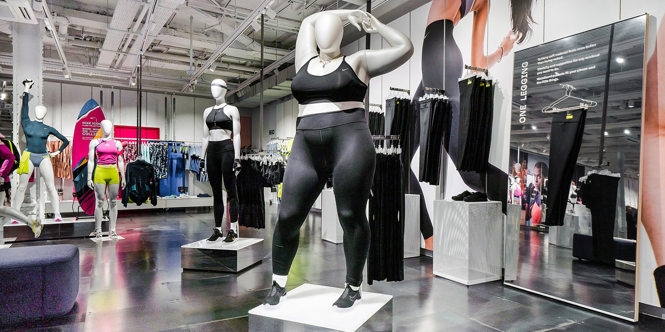 Nike se suma a la era 'body positive' con maniquíes de tallas grandes