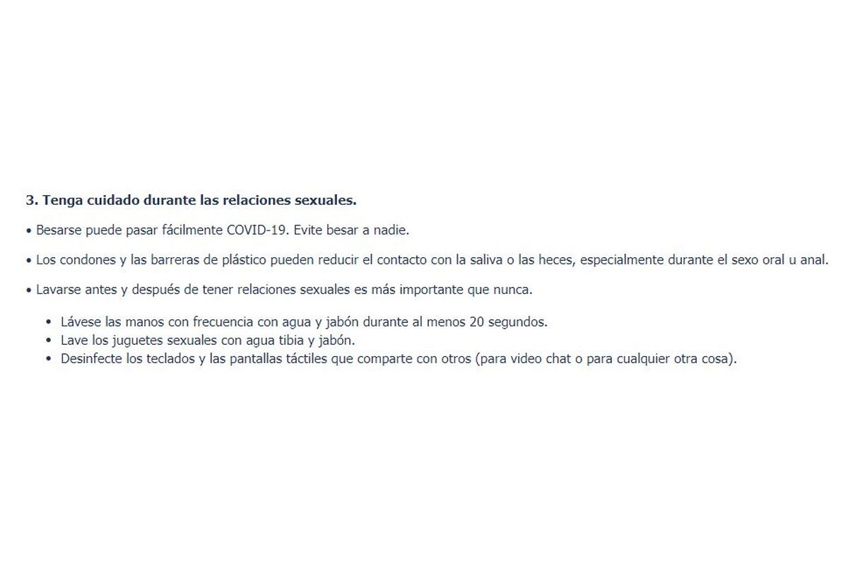Gobierno de Colombia lanzó guía de sexualidad "ABC sobre las relaciones sexuales y la enfermedad por Coronavirus (covid-19)"