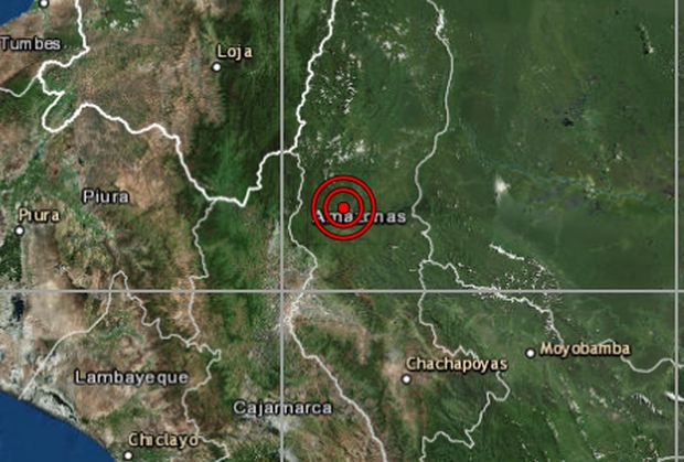 Sismo de magnitud 5,5 se registró esta mañana en Amazonas