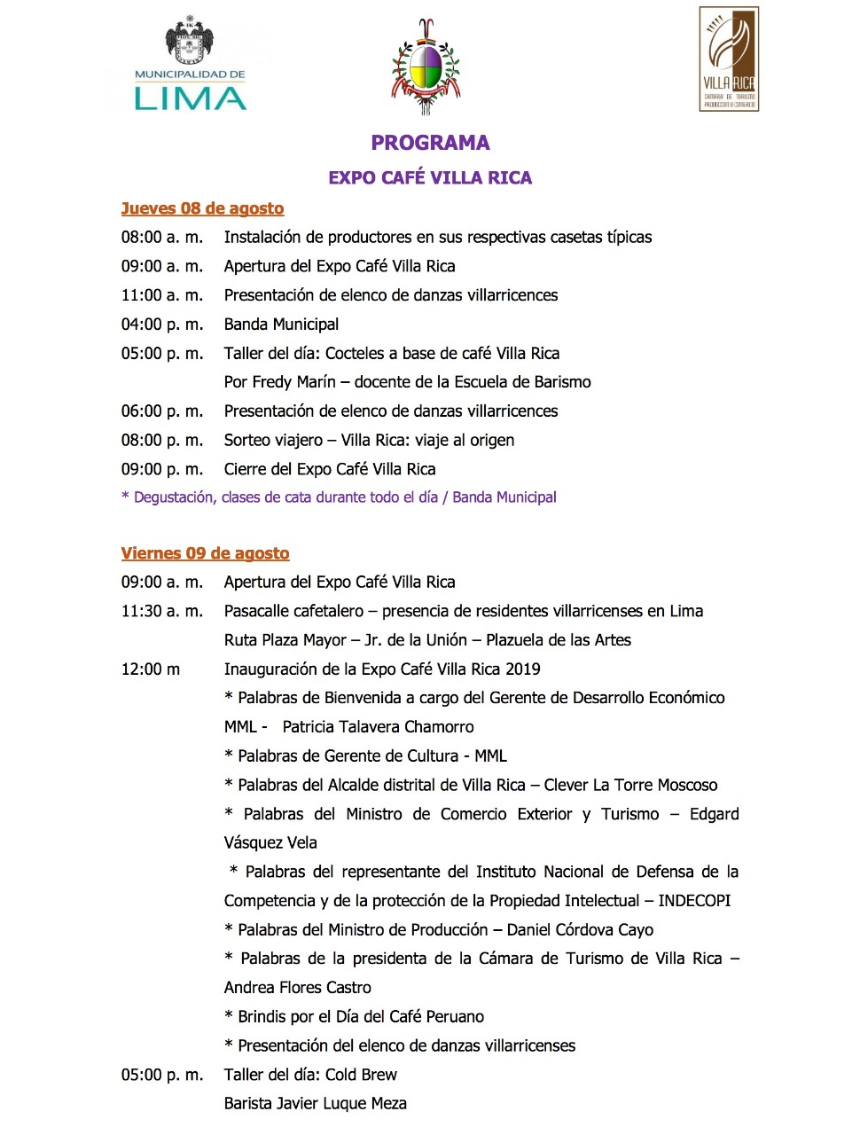 AGENDA
