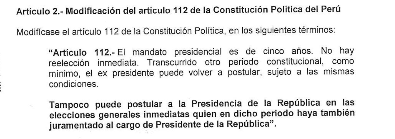 Propuesta de reforma constitucional