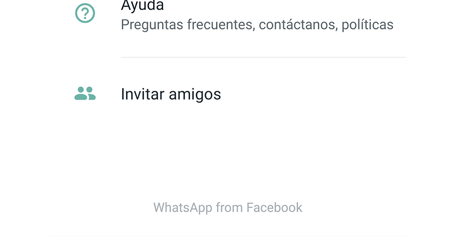 Ahora WhatsApp pasa a llamarse "WhatsApp from Facebook". Este cambio se observa en los ajustes de la aplicación. (Foto: WhatsApp)