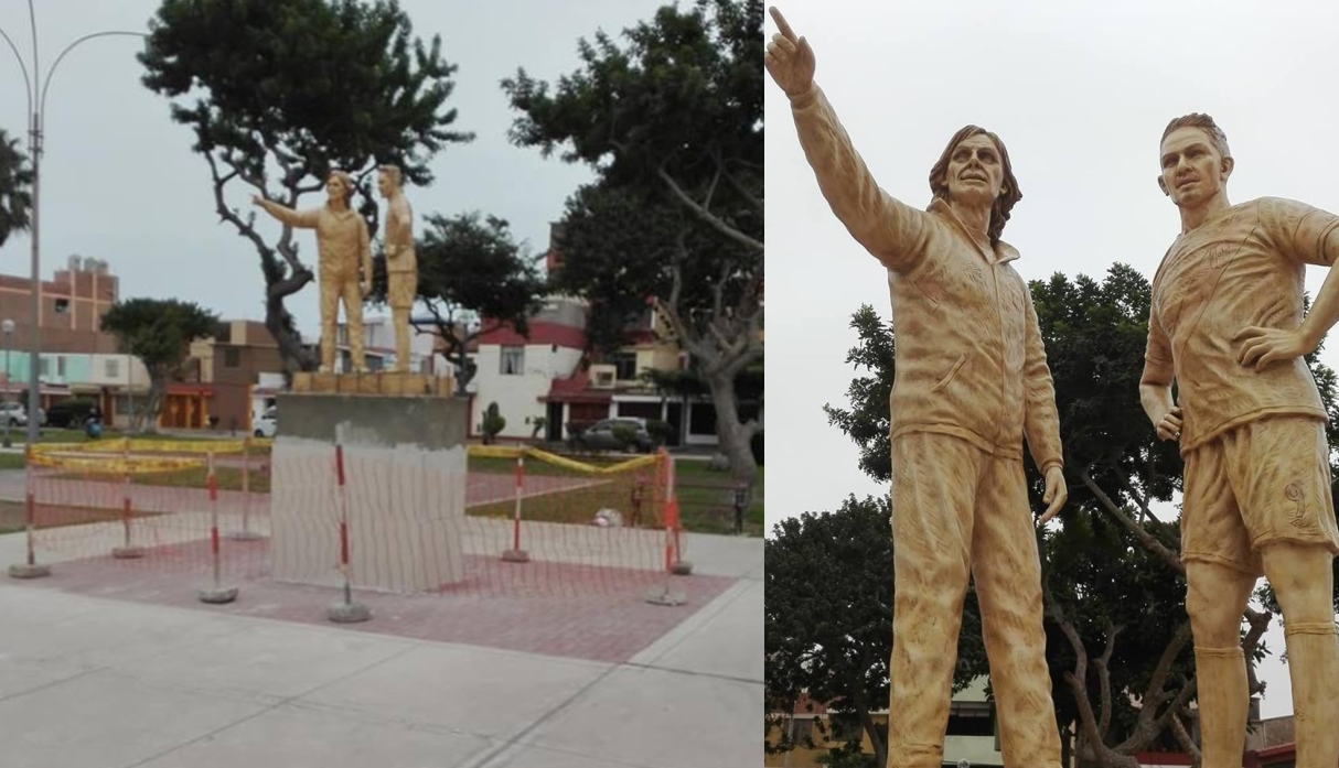 San Miguel: municipio instaló esculturas de Paolo Guerrero yRicardo Gareca