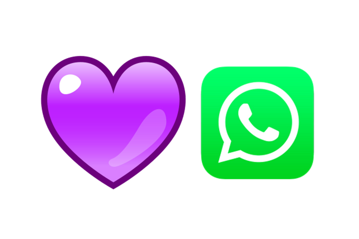 Qué es y para qué usar el corazón morado de WhastApp
