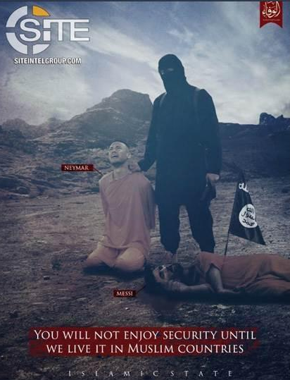 ISIS amenaza a Messi y Neymar antes de Rusia 2018.