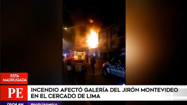 Cercado de Lima: incendio se registró en galería del jirón Montevideo y afecta stands - Diario Perú21