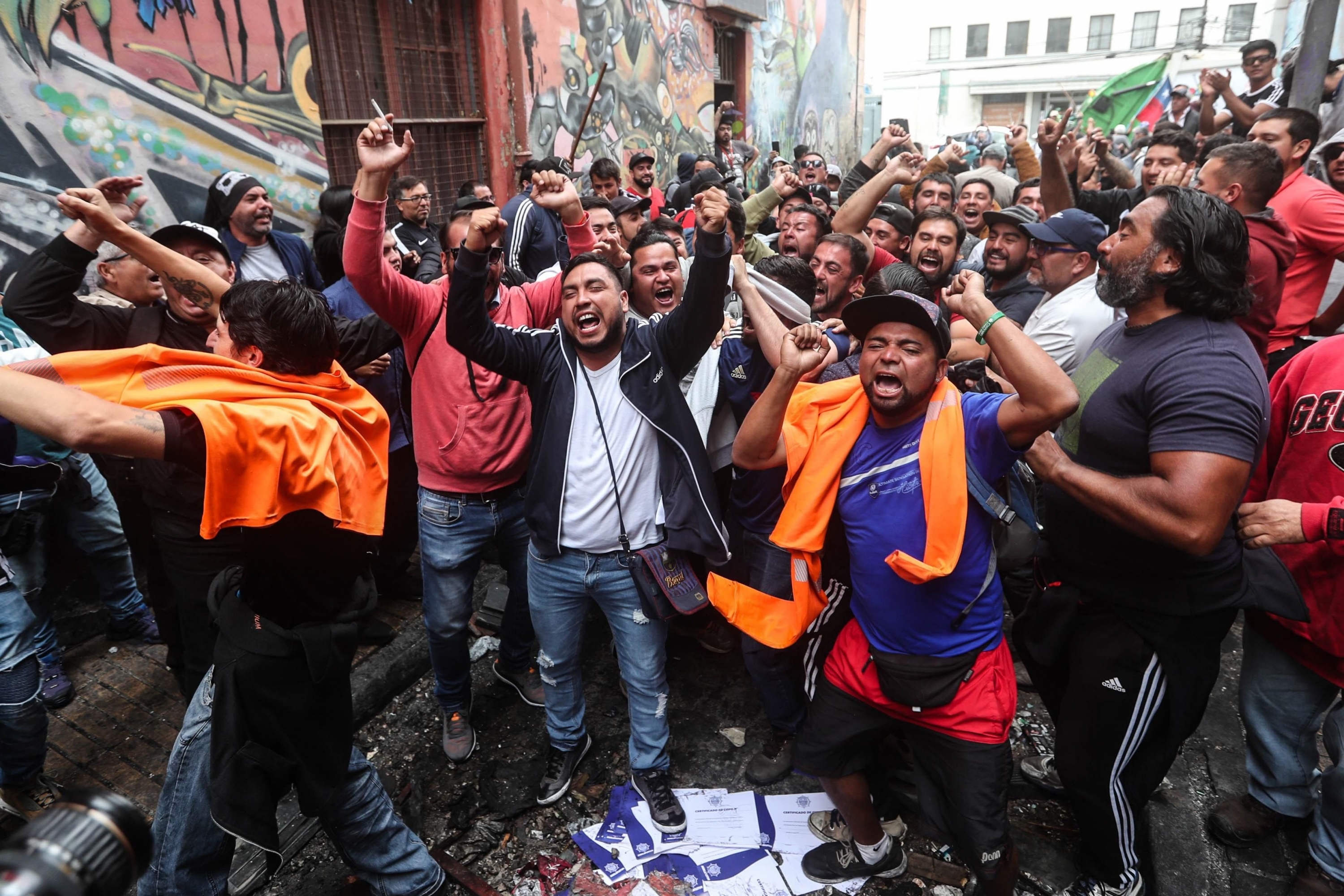 Chile presenta una baja tasa de sindicalización (16.5% de los trabajadores). (Foto: EFE)