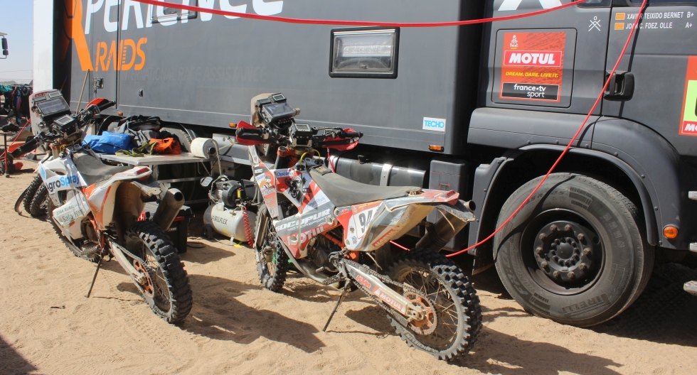 La moto de Lalo Burga. (Foto: Christian Cruz Valdivia, enviado especial de El Comercio)