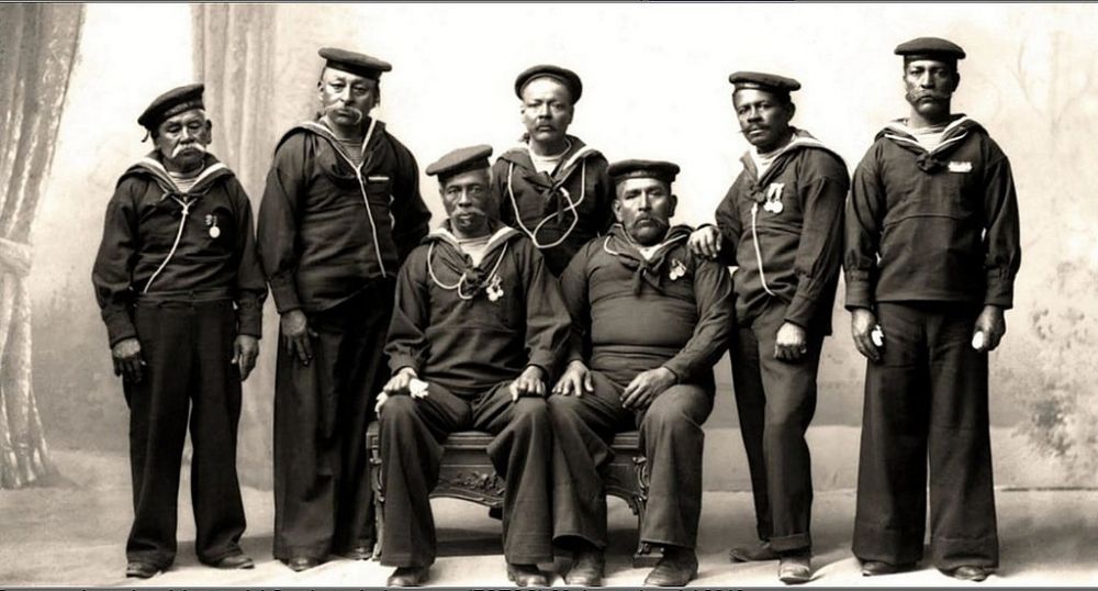 Veteranos sobrevivientes del monitor Huáscar.