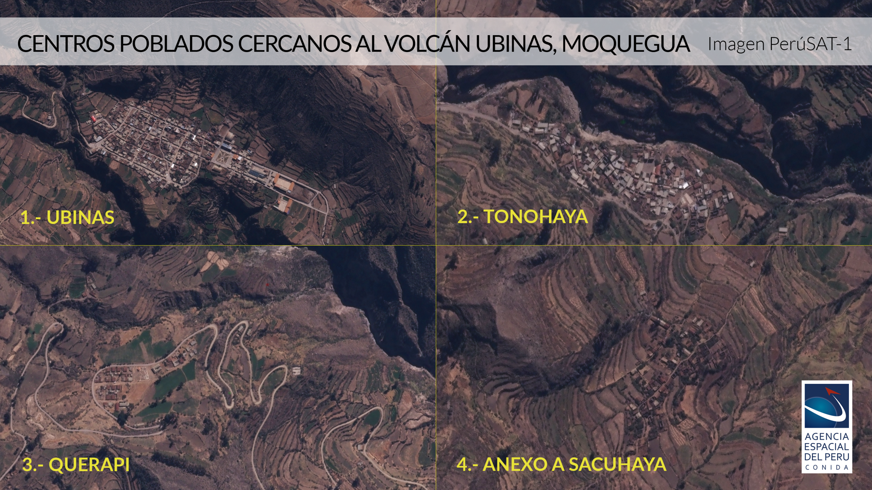 Estas imágenes de volcanes captadas con el satélite peruano Perú SAT-1 te quitarán el aliento. (Conida)