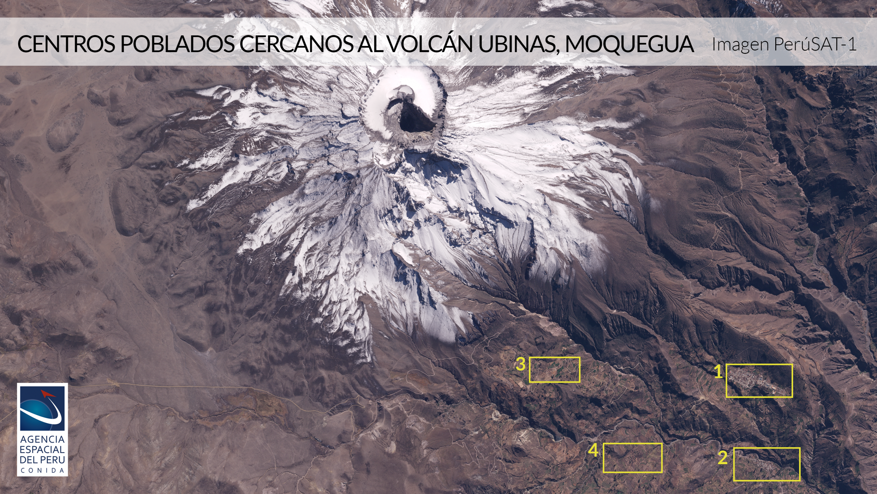 Estas imágenes de volcanes captadas con el satélite peruano Perú SAT-1 te quitarán el aliento. (Conida)